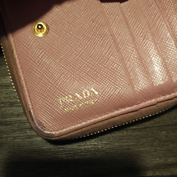 Prada Saffiano Lux Leather Compact Wallet - Picture 12 of 12